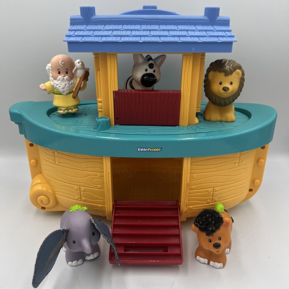 Vintage‎ Fisher-Price Little People Noah's Ark Playset with Animals & Noah 2005